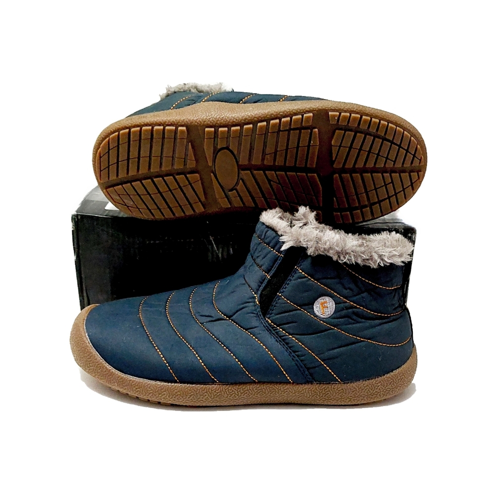 Men/Women Slip On Waterproof Outdoor Anti-Slip Fur Lined Ankle Boot - Picture 1 of 6